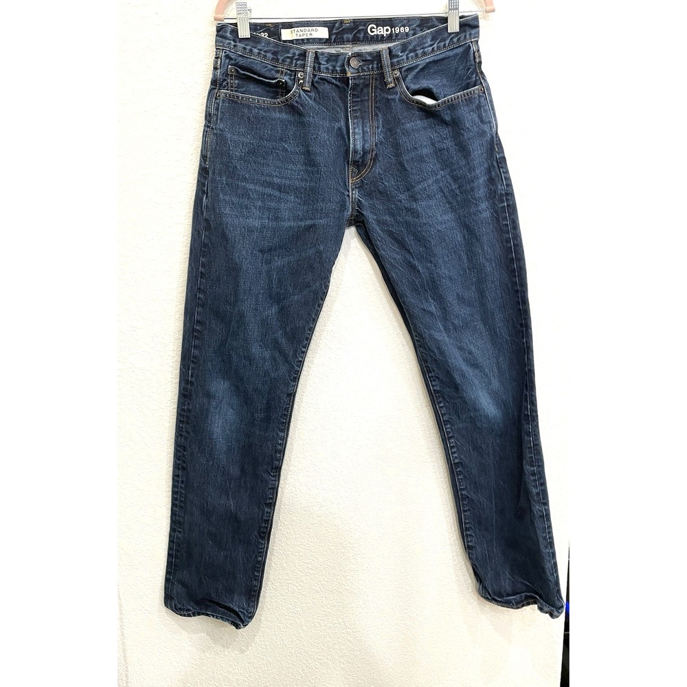 Gap Men's Blue Jeans 31x32 Standard Tapered Casual Minimalist Denim 31 32 Preppy